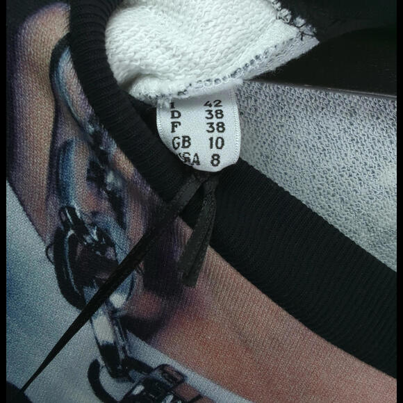 [SOLD] NWT MOSCHINO COUTURE Women's Sz IT 42 US 8 Graphic Cotton Sweater Dress - Picture 10 of 14